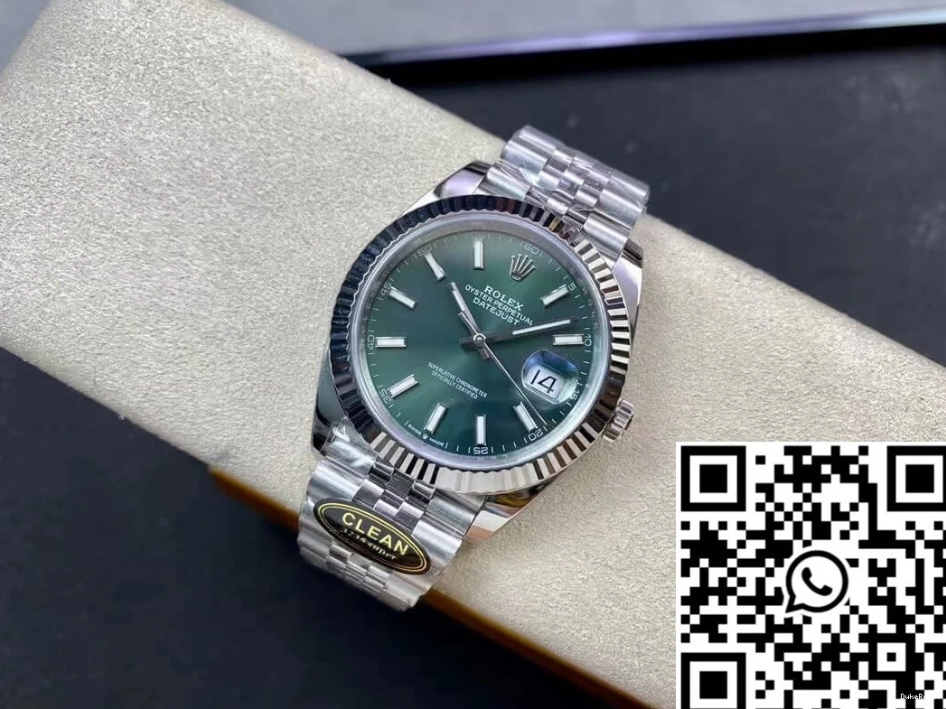 M126334-0027 Mint Clean Green Rolex Dial Datejust Factory 0502